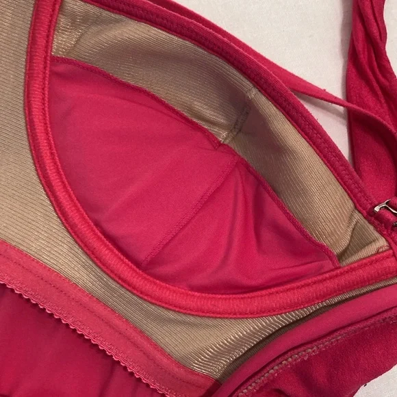 Juicy Couture Hot pink cascade ruffled swimsuit one piece - Picture 7 of 16